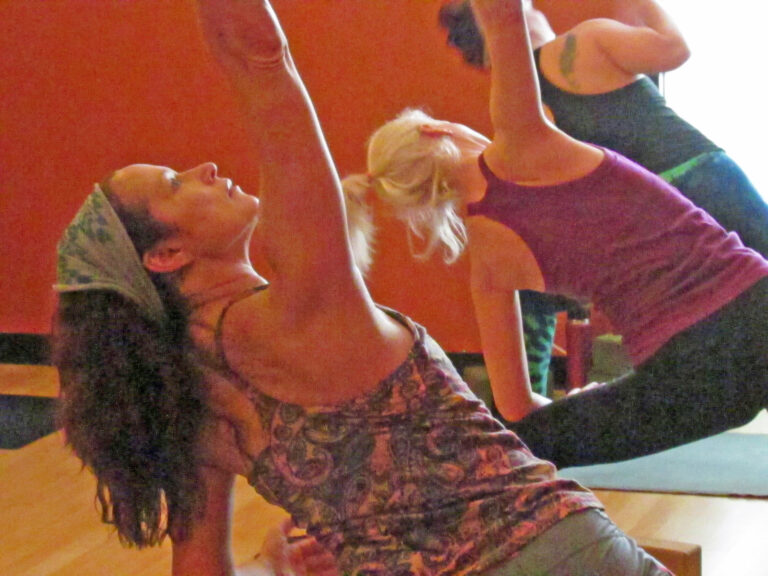 Student in yoga pose