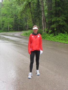 Charmaine on running trail